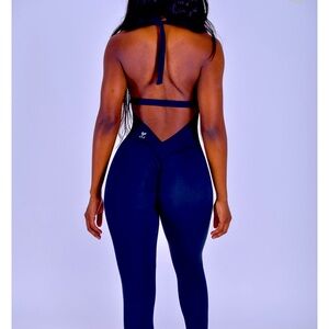 Up Isla Bodysuit V Back navy Blue . New with tags